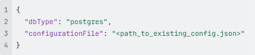 Provide the path to an existing config.json file.